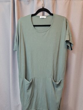 Masai Balsam Green Relaxed Fit Lagenlook Midi Dress Size M